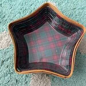 LONGABERGER 2001 Christmas Collection Shining Star BASKET PROTECTOR LINER Red